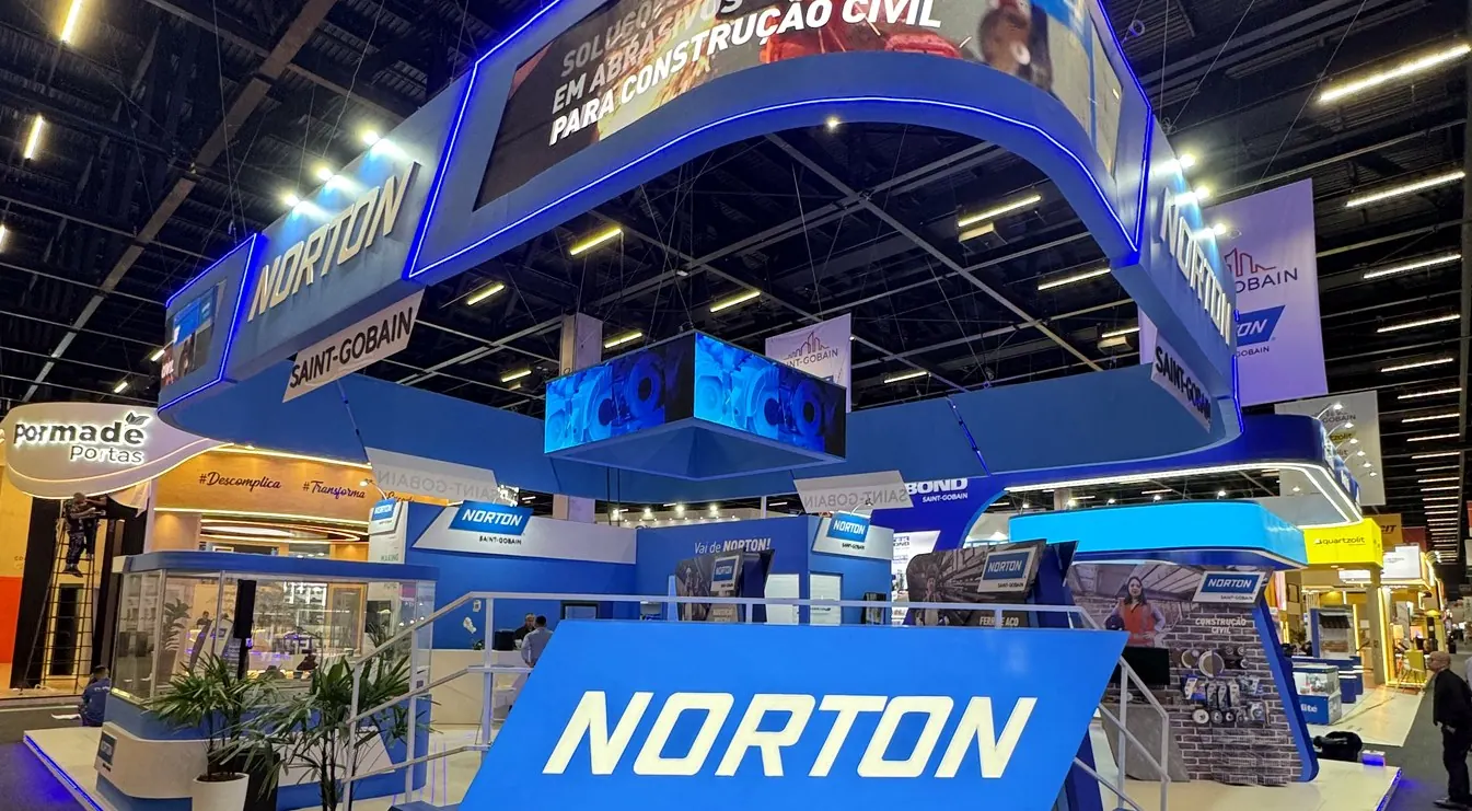 Estande Norton Saint-Gobain na Feicon 2025